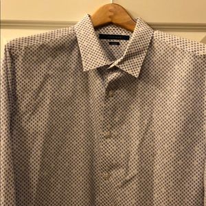 Perry Ellis Roman numeral dress shirt. XL